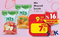 MİS MEYVELİ İÇECEK 200 ML fiyat ve kampanya bilgisi